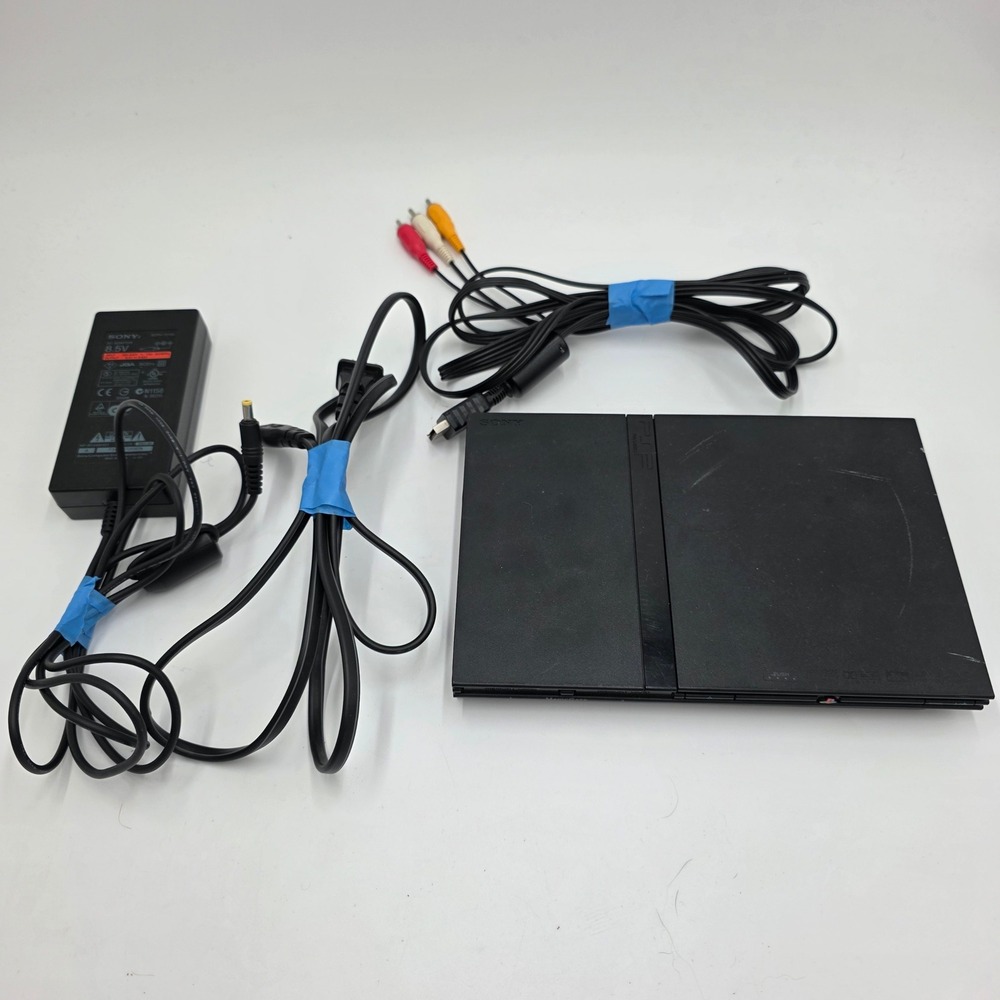 Sony PlayStation 2 Slim Console Charcoal Black SCPH-70012 NTSC UNTESTED